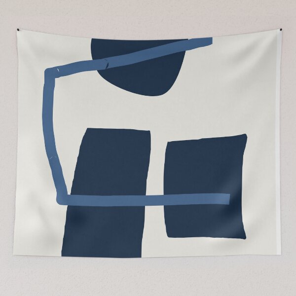 Item preview, Contemporary black and blue abstract art designed and sold by NAERENA.