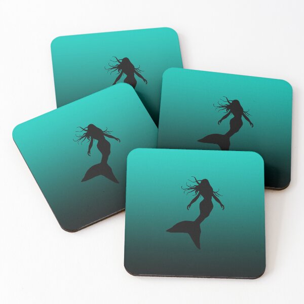 Item preview, Mermaid Silhouette in Water Under the Sea Art 1 of 4 designed and sold by Beachy.