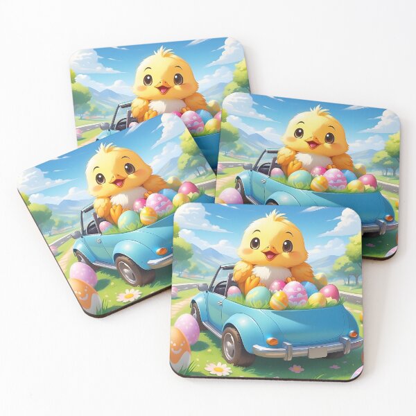 Item preview, Baby chick in a car  designed and sold by eriktartufo.