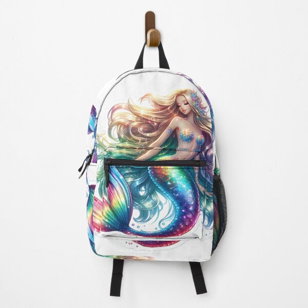 Item preview, Rainbow Mermaid Portrait designed and sold by AI-Only Creations.