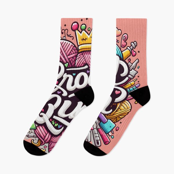 Item preview, Crochet Queen, typography, pun designed and sold by maxmaj.