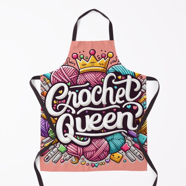 Item preview, Crochet Queen, typography, pun designed and sold by maxmaj.