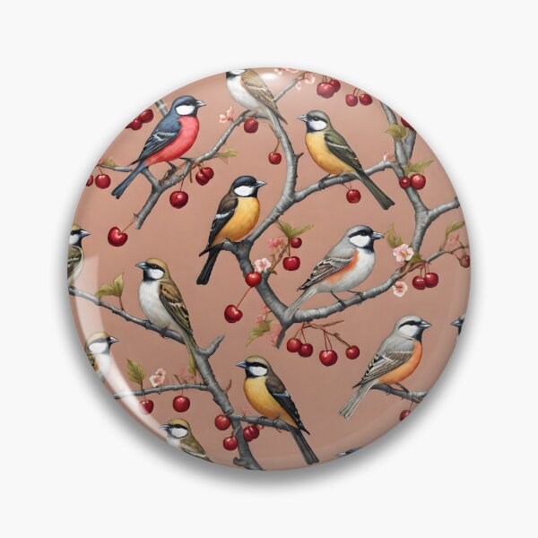 Item preview, Birds on Cherry Tree: Seamless Pattern Design designed and sold by MrKATORSKI.