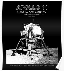 LEM Blueprint Poster "Put Man On The Moon" Lunar Excursion Module
