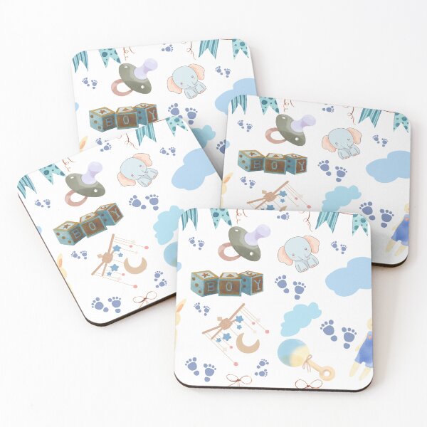Item preview, baby boy seamless pattern  designed and sold by TheMuddyCatCo.