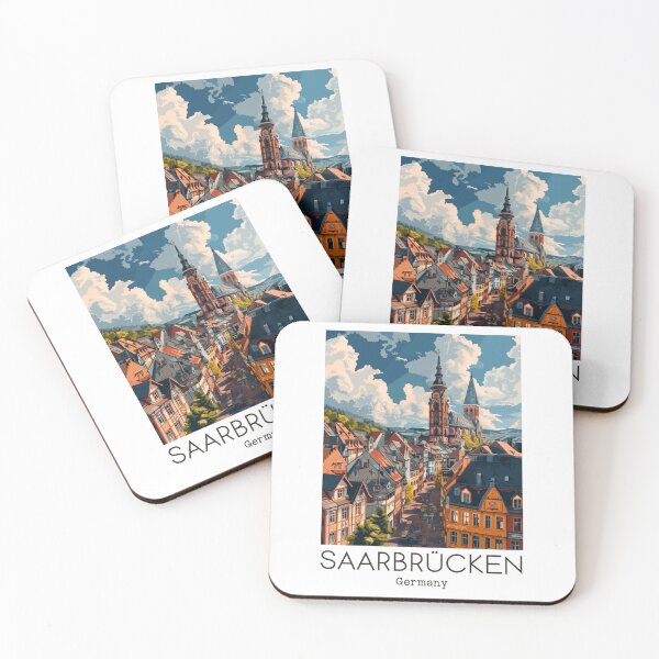 Item preview, A Vintage Travel Illustration of Saarbrücken - Germany designed and sold by GoodOldVintage.