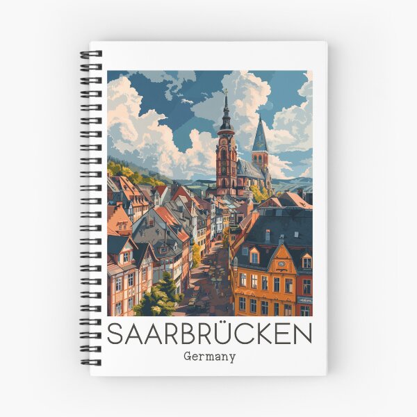 Item preview, A Vintage Travel Illustration of Saarbrücken - Germany designed and sold by GoodOldVintage.