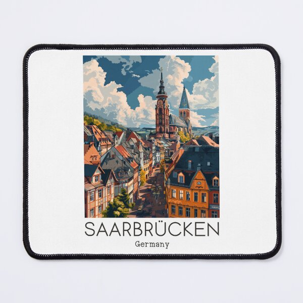 Item preview, A Vintage Travel Illustration of Saarbrücken - Germany designed and sold by GoodOldVintage.