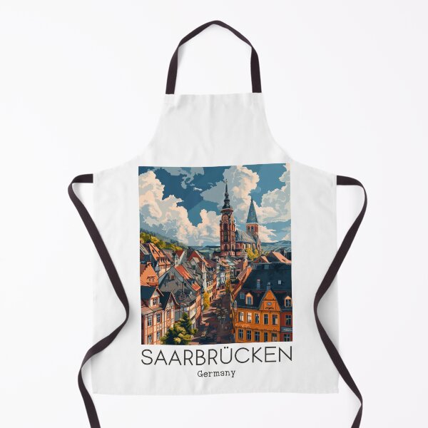 Item preview, A Vintage Travel Illustration of Saarbrücken - Germany designed and sold by GoodOldVintage.