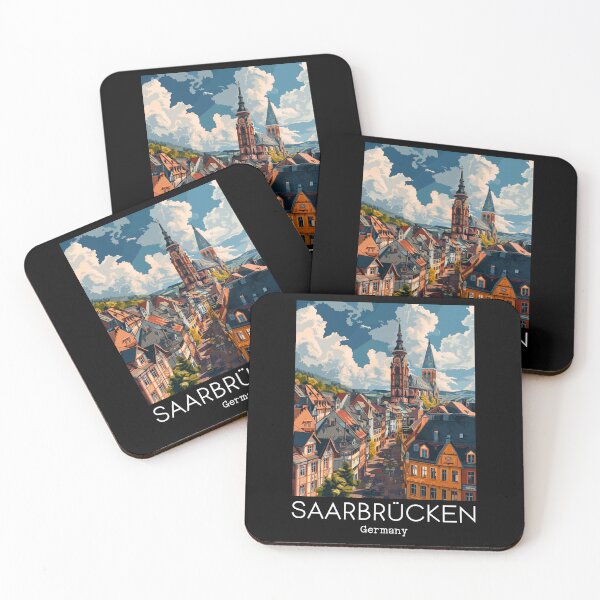 Item preview, A Vintage Travel Illustration of Saarbrücken - Germany designed and sold by GoodOldVintage.