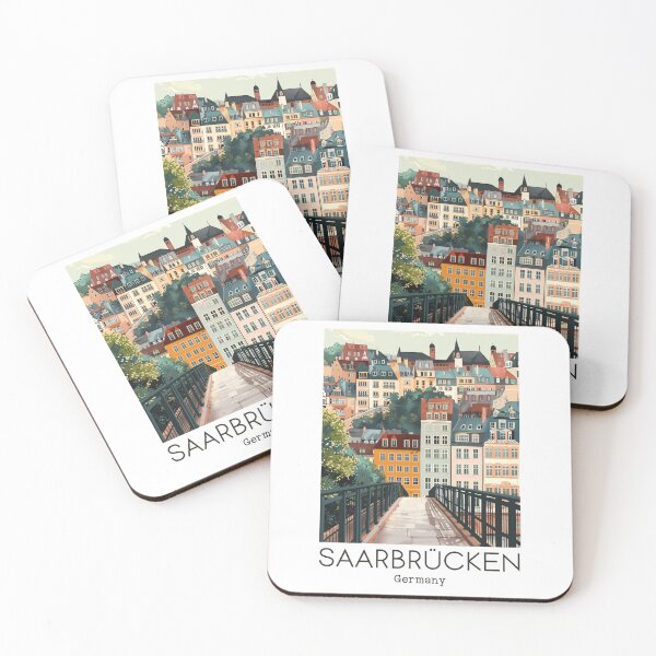 Item preview, A Vintage Travel Illustration of Saarbrücken - Germany designed and sold by GoodOldVintage.