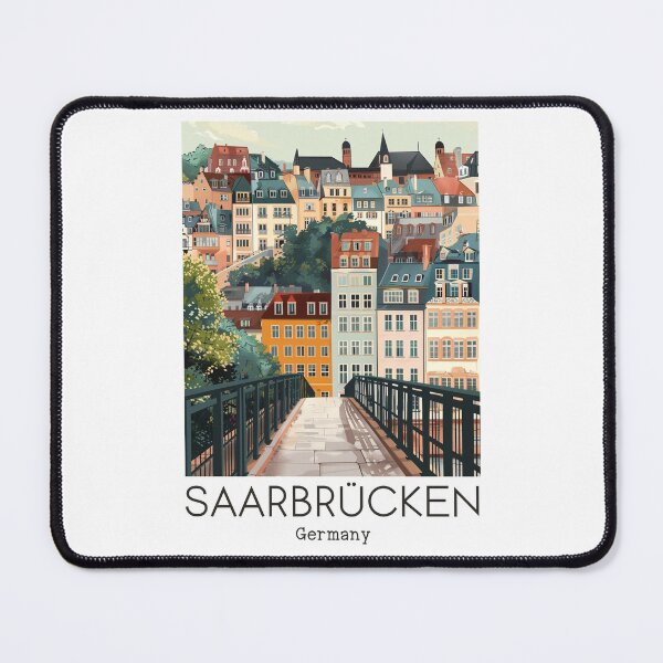 Item preview, A Vintage Travel Illustration of Saarbrücken - Germany designed and sold by GoodOldVintage.