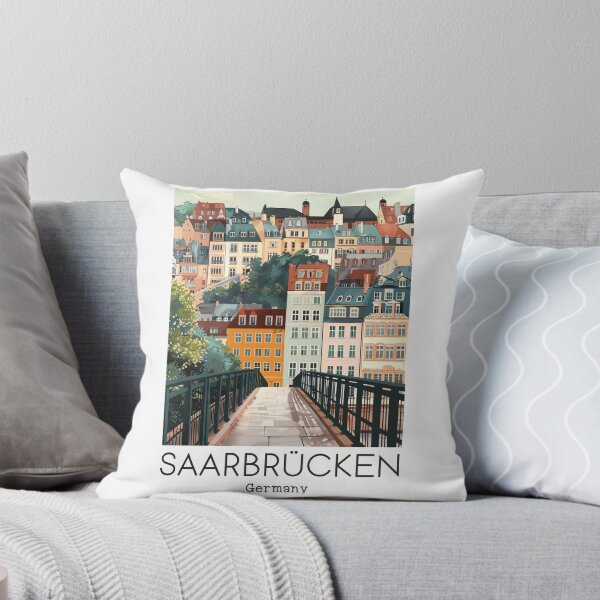 Item preview, A Vintage Travel Illustration of Saarbrücken - Germany designed and sold by GoodOldVintage.