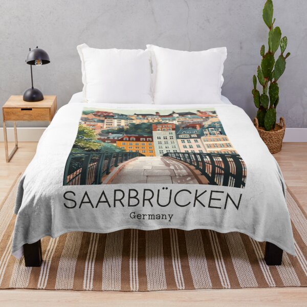 Item preview, A Vintage Travel Illustration of Saarbrücken - Germany designed and sold by GoodOldVintage.