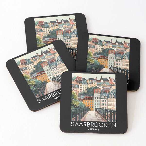 Item preview, A Vintage Travel Illustration of Saarbrücken - Germany designed and sold by GoodOldVintage.