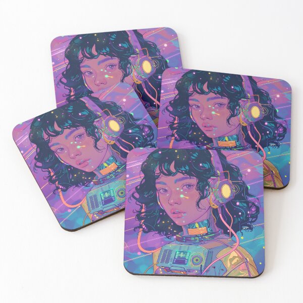 Item preview, Cyber Cosmos Lofi Future Girl  designed and sold by RozziLofi.