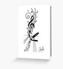 Writing music Greeting Card