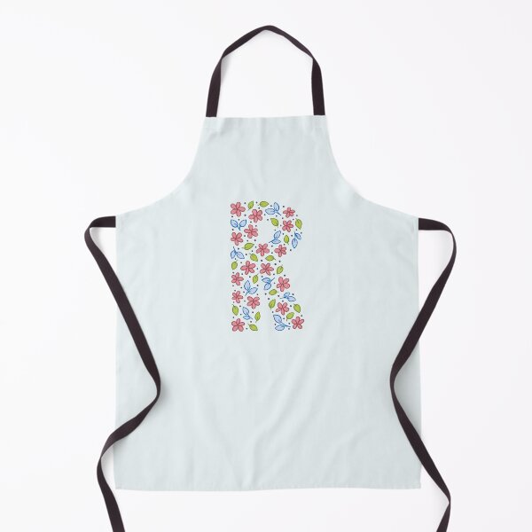 Item preview, Floral Monogram Letter R - pink and blue designed and sold by srsig designs.