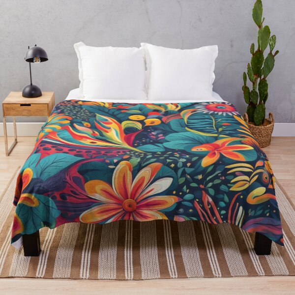 Item preview, Abstract Colorful Tropical Flowers designed and sold by calibrit.
