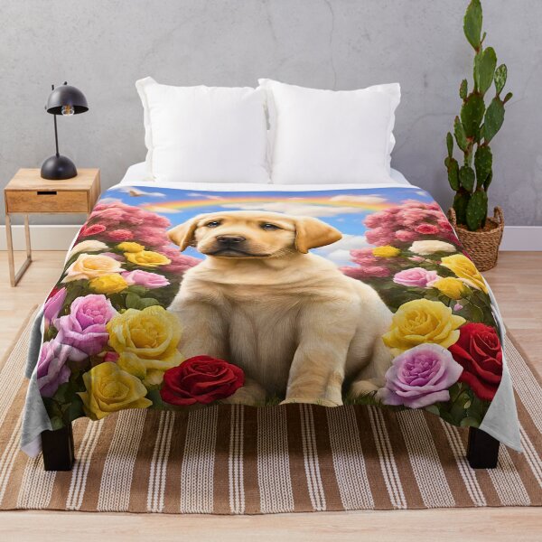 Item preview, Labrador Retriever Puppy in New York Rose Garden designed and sold by Fredster1966.