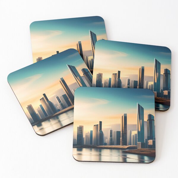 Item preview, Futuristic Capital Skyline designed and sold by Icon Planet Art • Surrealist Realism Apparel & Homeware • Sam Blagburn.