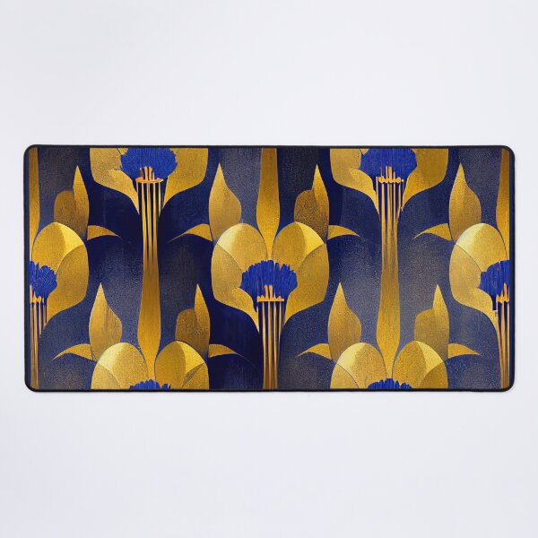 Item preview, Blue And Golden Hues Luxurious Art Deco Pattern designed and sold by DEC02.