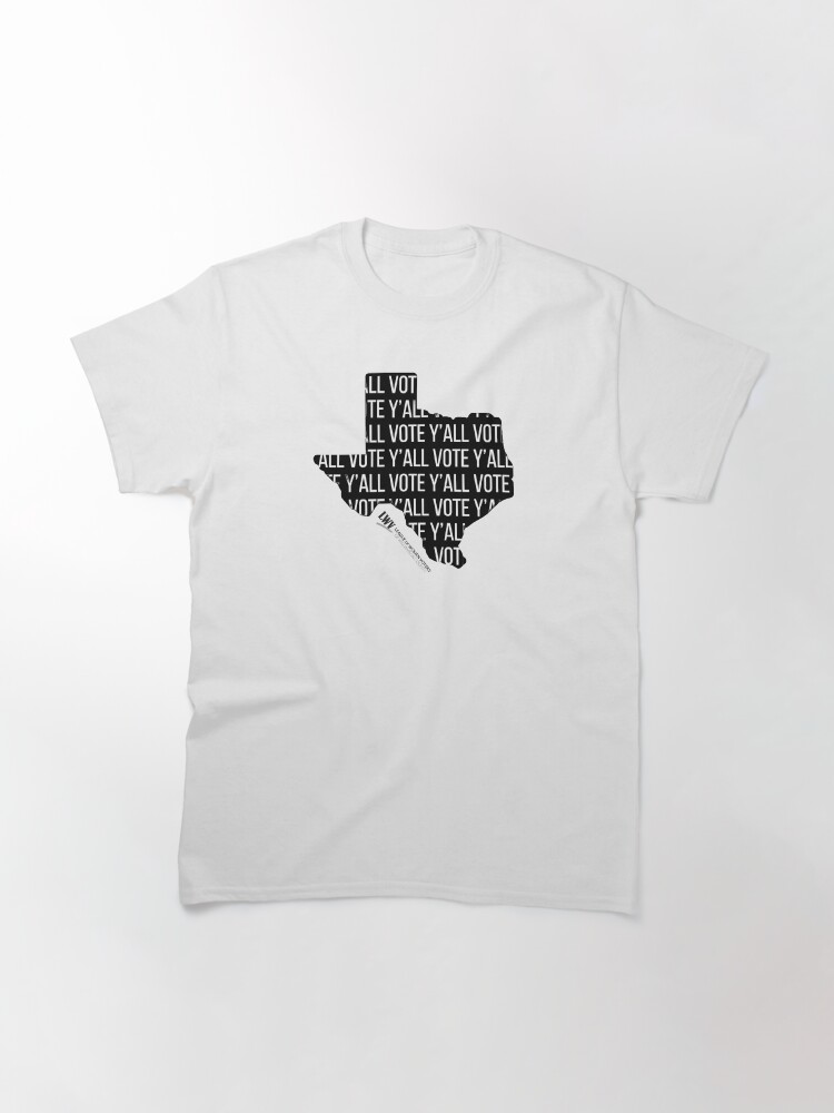 Thumbnail 3 of 7, Classic T-Shirt, Vote Y'all Texas shape designed and sold by Lwvwilco.