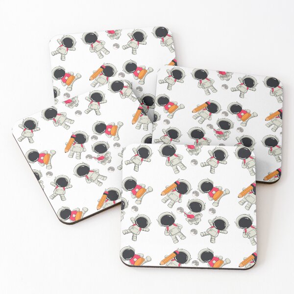 Item preview, Astronaut seamless pattern cute designed and sold by TheMuddyCatCo.