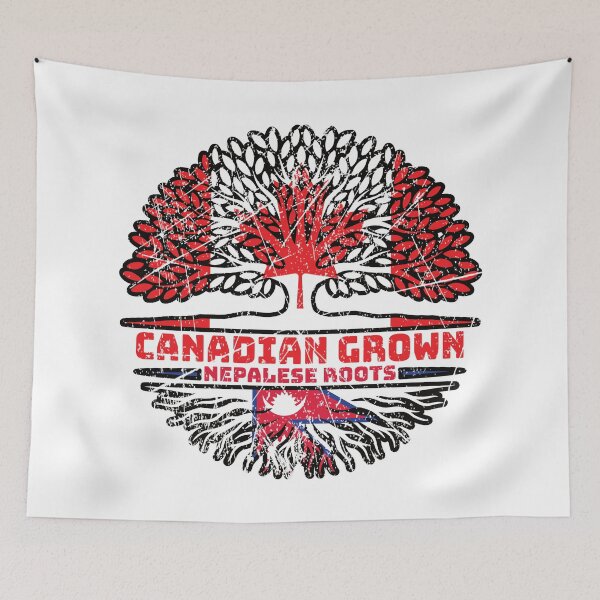Item preview, Nepal Nepalese Canadian Canada Tree Roots Flag designed and sold by FlagX.