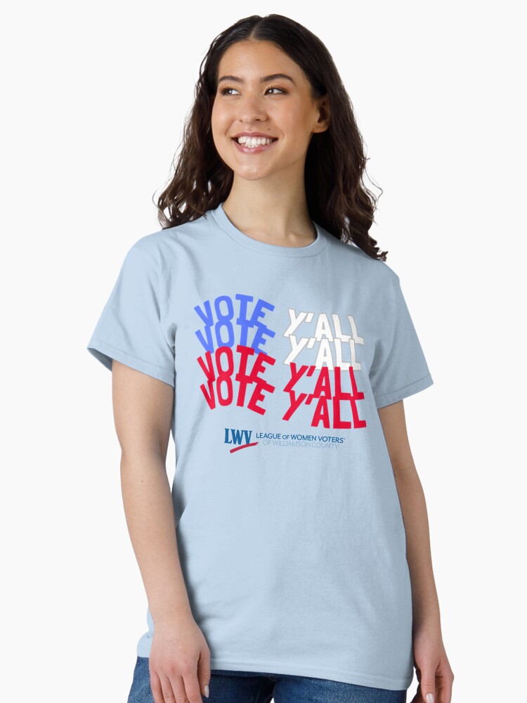 Thumbnail 1 of 7, Classic T-Shirt, Wavy Flag RWB Vote Y'all designed and sold by Lwvwilco.