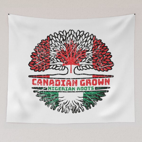 Item preview, Nigeria Nigerian Canadian Canada Tree Roots Flag designed and sold by FlagX.