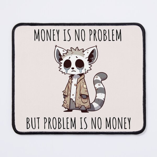 Item preview, No Money Lemur designed and sold by LemuellTrends.