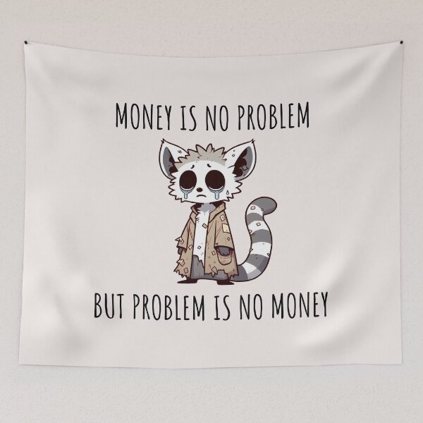 Item preview, No Money Lemur designed and sold by LemuellTrends.