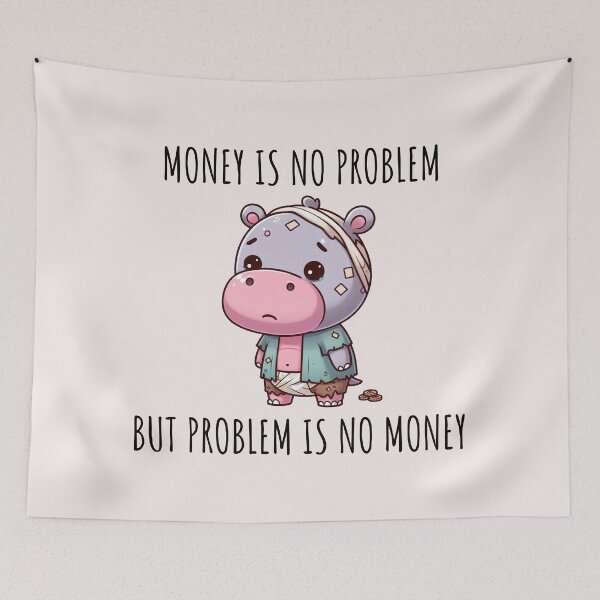 Item preview, No Money Hippo designed and sold by LemuellTrends.