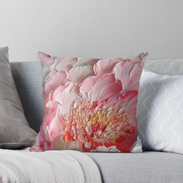 Item preview, 3d Impasto Pink Peony Flower Painting designed and sold by DHarmonyStudio.