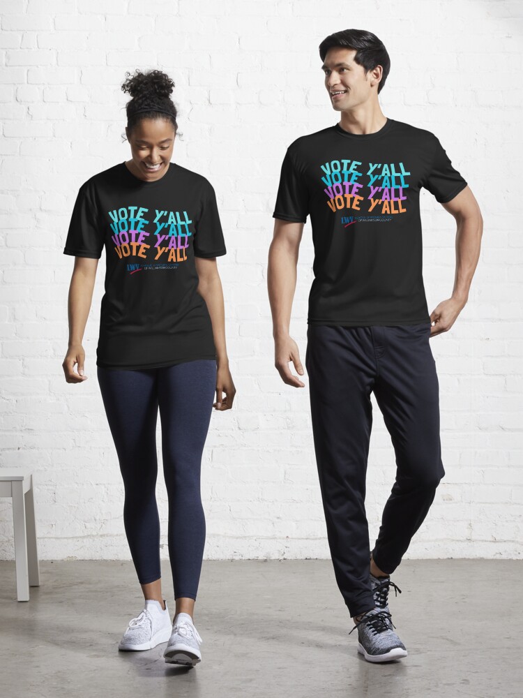Thumbnail 1 of 7, Active T-Shirt, Vote Y'all Four Colors designed and sold by Lwvwilco.
