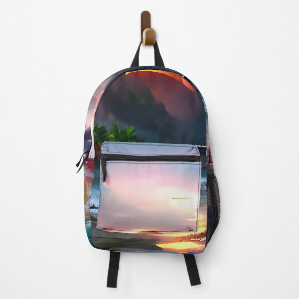 Item preview, Double Sunset on the Beach designed and sold by Icon Planet Art • Surrealist Realism Apparel & Homeware • Sam Blagburn.