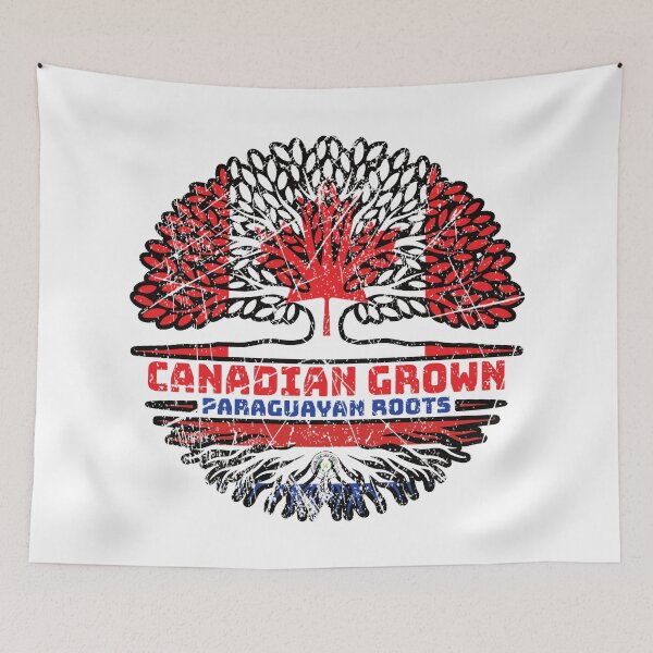 Item preview, Paraguay Paraguayan Canadian Canada Tree Roots Flag designed and sold by FlagX.