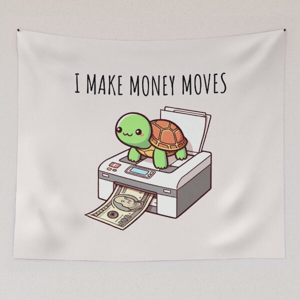 Item preview, Make Money Moves Turtle designed and sold by LemuellTrends.