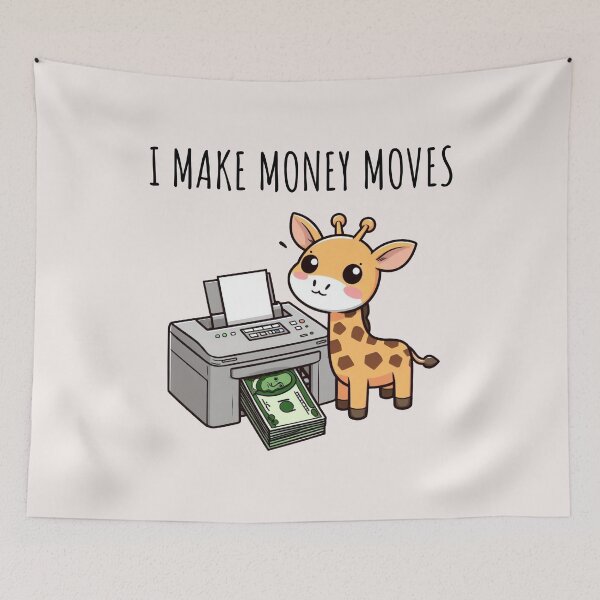 Item preview, Make Money Moves Giraffe designed and sold by LemuellTrends.