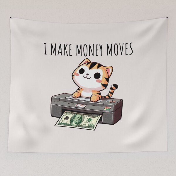 Item preview, Make Money Moves Tiger designed and sold by LemuellTrends.
