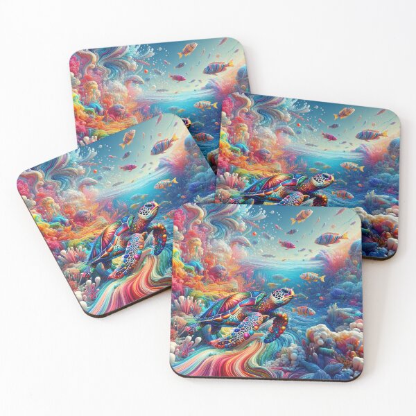 Item preview, Ocean Vibes Vibrant Sea Turtle designed and sold by AnalajiaDesigns.