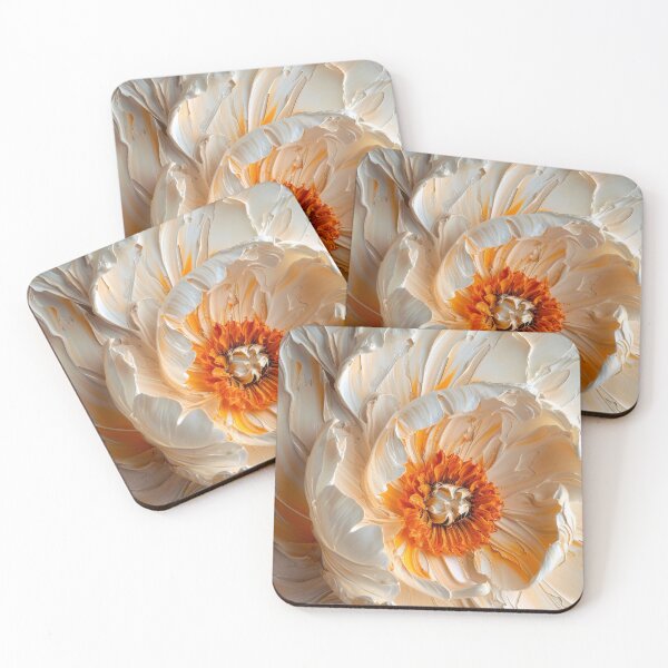 Item preview, 3D White Blossom Art - Ethereal Floral Sculpture designed and sold by DHarmonyStudio.