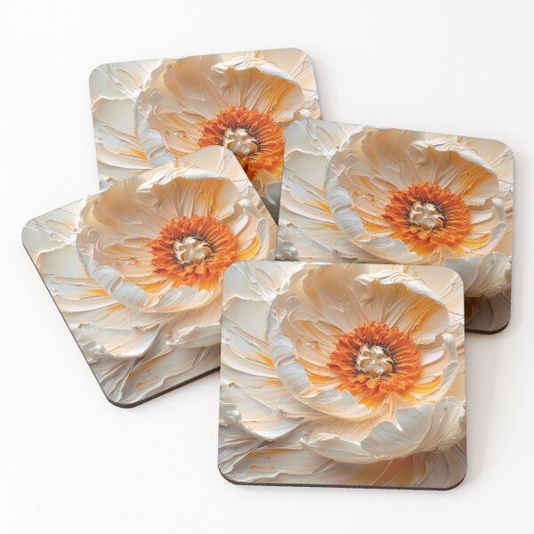 Item preview, 3D White Blossom Art - Ethereal Floral Sculpture designed and sold by DHarmonyStudio.