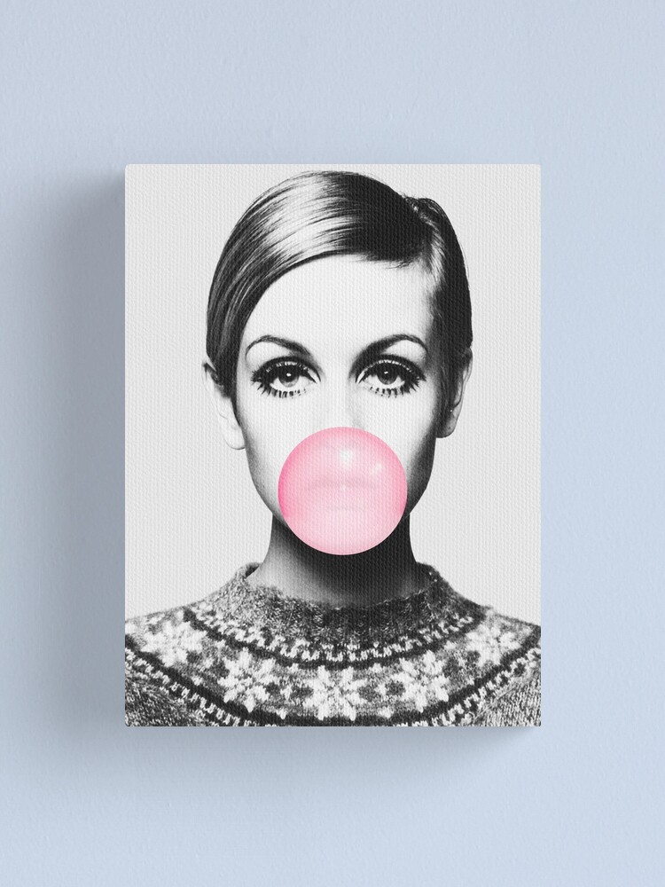 Alternate view of Twiggy print, celebrity, Scandinavian, Nordic, Trendy print, Styled, Scandinavian art, Modern art, Wall art, Print, Minimalistic, Modern Canvas Print