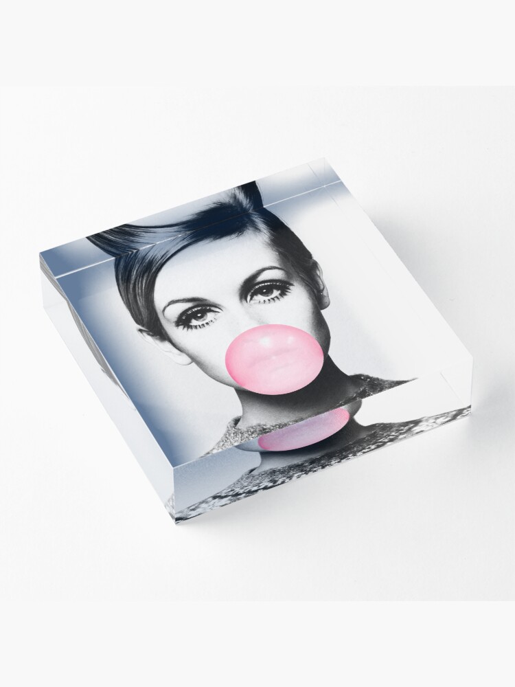 Alternate view of Twiggy print, celebrity, Scandinavian, Nordic, Trendy print, Styled, Scandinavian art, Modern art, Wall art, Print, Minimalistic, Modern Acrylic Block