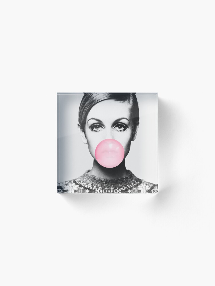 Alternate view of Twiggy print, celebrity, Scandinavian, Nordic, Trendy print, Styled, Scandinavian art, Modern art, Wall art, Print, Minimalistic, Modern Acrylic Block
