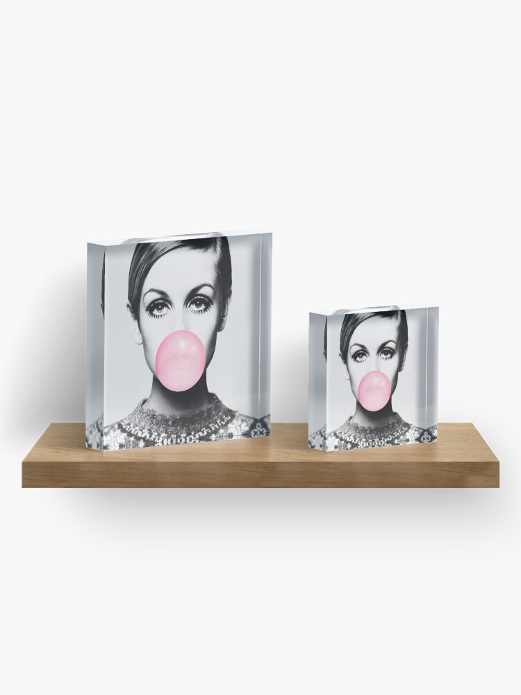 Alternate view of Twiggy print, celebrity, Scandinavian, Nordic, Trendy print, Styled, Scandinavian art, Modern art, Wall art, Print, Minimalistic, Modern Acrylic Block