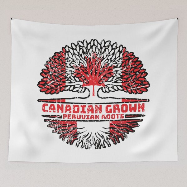 Item preview, Peru Peruvian Canadian Canada Tree Roots Flag designed and sold by FlagX.
