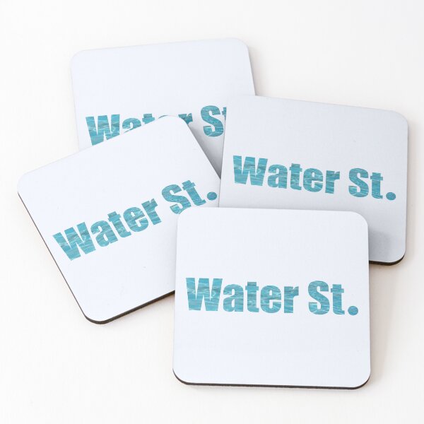 Item preview, Water Street Street Name with calming ripple background designed and sold by TheMugDirectory.